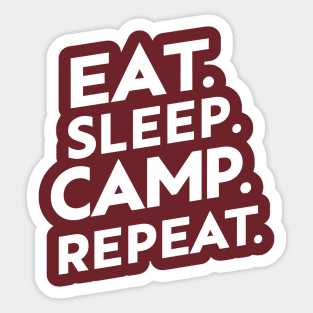 Eat Sleep Camp Repeat Sticker